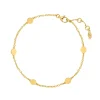 Armkettchen Basic mit Plättchen, 18 K Gelbgold vergoldet-LEAF Best