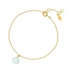 Armkettchen Heart, 18 K Gelbgold vergoldet, Aqua Calezdon-LEAF Discount