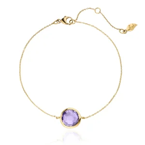 Armkette Amethyst, 14 Karat Gelbgold-LEAF Best