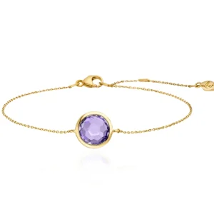 Armkette Amethyst, 14 Karat Gelbgold-LEAF Best