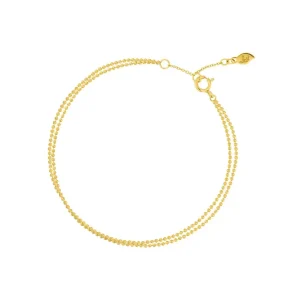 Armkette Ball Chain Double, 14 Karat Gelbgold-LEAF Outlet