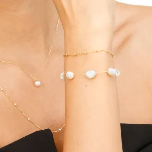 Armkette Barock Pearls, 14 Karat Gelbgold-LEAF Clearance