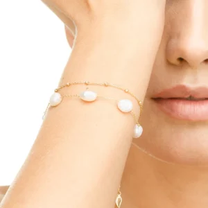 Armkette Beads, 14 Karat Gelbgold-LEAF Clearance