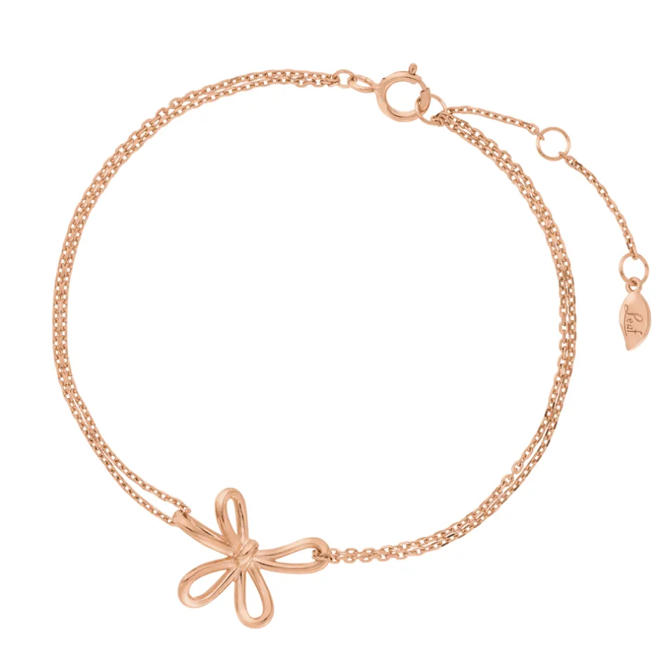 armkette_blossom__k_roseg_0.webp Armkette Blossom, 18 K Rosegold vergoldet-LEAF Discount