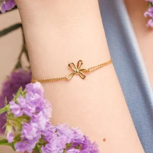Armkette Blossom, 18 K Rosegold vergoldet-LEAF Discount