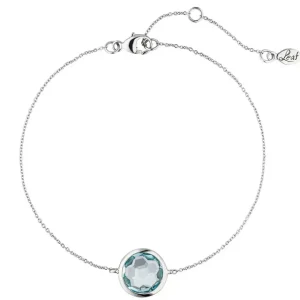 Armkette Blue Topaz, 14 Karat Weißgold-LEAF Sale