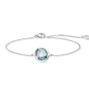Armkette Blue Topaz, 14 Karat Weißgold-LEAF Sale