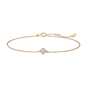 Armkette Cabochon, Labradorite, 14 Karat Rosegold-LEAF Sale