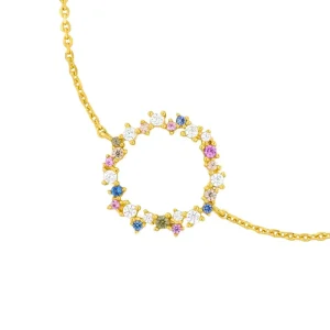 Armkette CANDY, 18 K Gelbgold vergoldet-LEAF Discount
