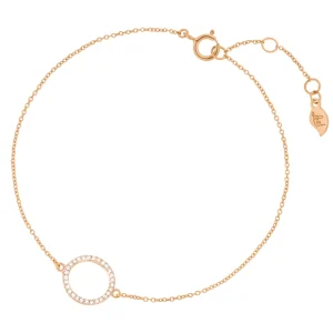 Armkette Circle mit Diamanten, 18 Karat Rosegold-LEAF Discount