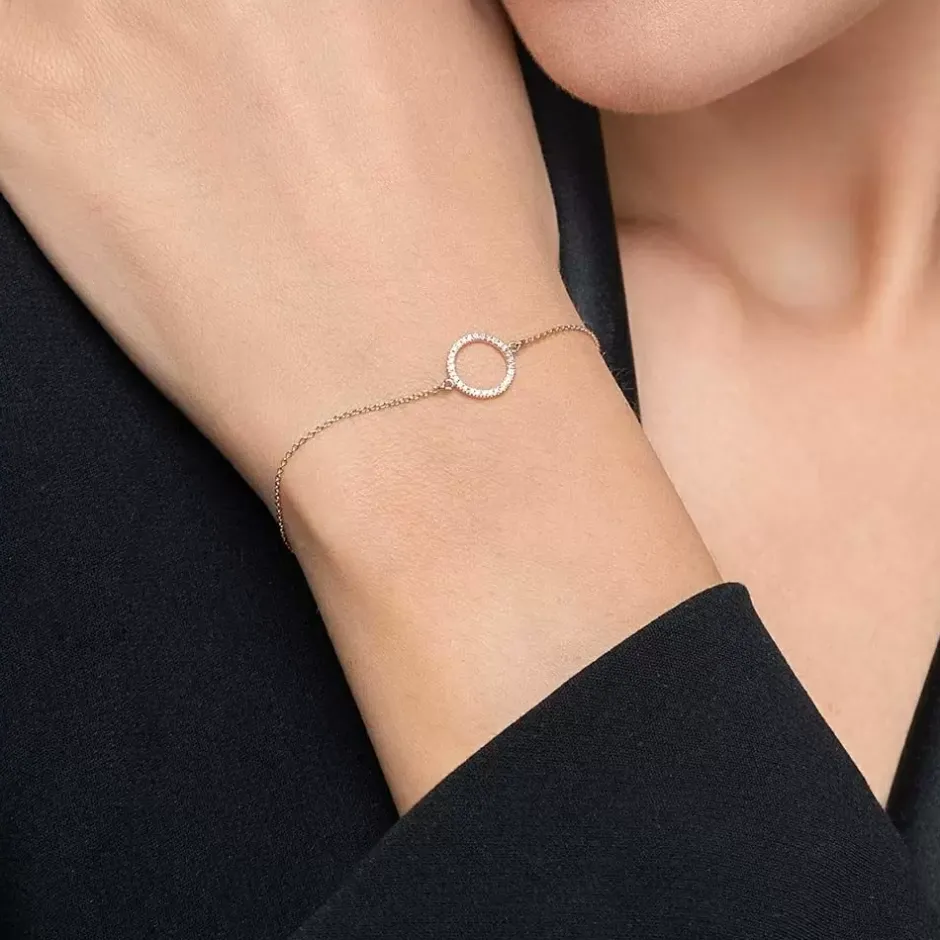 armkette_circle_mit_diama_1-2.webp Armkette Circle mit Diamanten, 18 Karat Rosegold-LEAF Discount