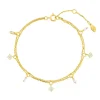 Armkette CRYSTAL, 18 K Gelbgold vergoldet-LEAF Online