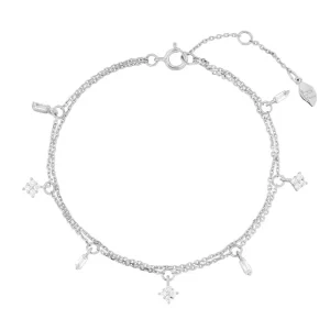 Armkette CRYSTAL, 925 Sterlingsilber-LEAF Discount