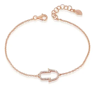 Armkette Fatima mit Diamanten, 18 Karat Roségold-LEAF Clearance