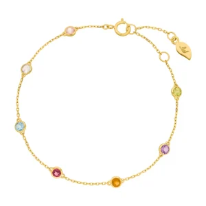 Armkette Fine Gems, 14 Karat Gelbgold-LEAF Outlet