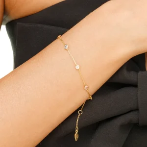 Armkette Fine Gems, 14 Karat Gelbgold-LEAF Outlet