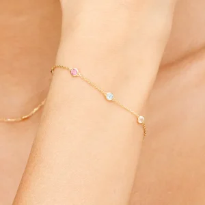 Armkette Fine Gems, 14 Karat Gelbgold-LEAF Outlet