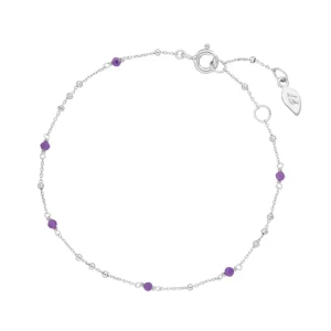 Armkette Flying Gems, Amethyst, 925 Sterlingsilber-LEAF New