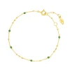 Armkette Flying Gems, Grüner Achat, 18 K Gelbgold vergoldet-LEAF Hot