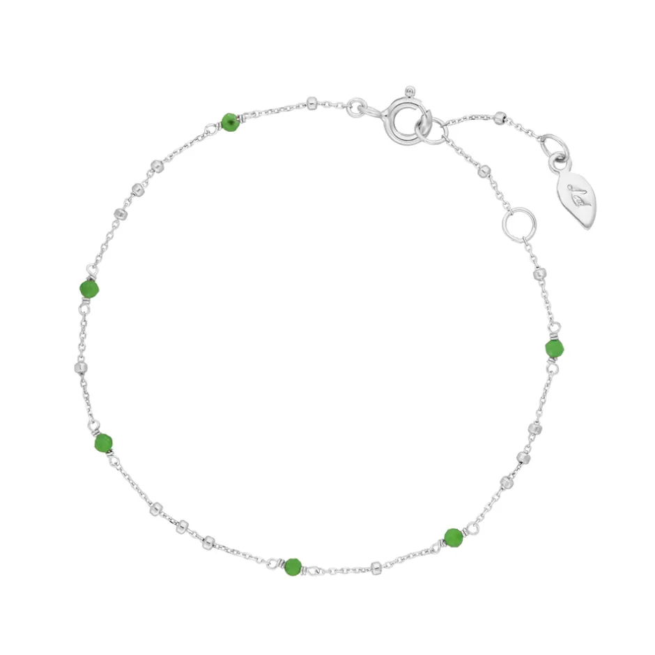 armkette_flying_gems_grne_0.webp Armkette Flying Gems, Grüner Achat, 925 Sterlingsilber-LEAF Discount
