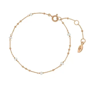 Armkette Flying Pearls, 18 K Rosegold vergoldet-LEAF Online