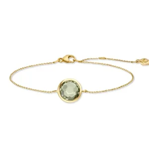 Armkette Green Amethyst, 14 Karat Gelbgold-LEAF New