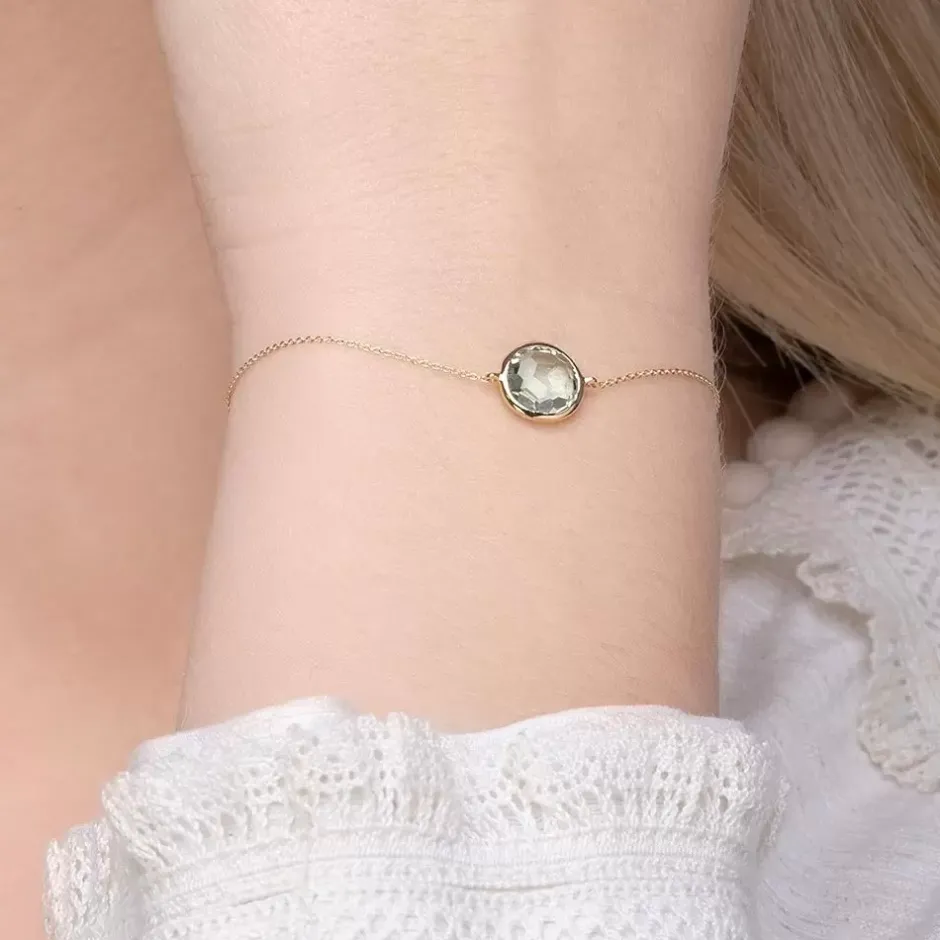 armkette_green_amethyst___2.webp Armkette Green Amethyst, 14 Karat Gelbgold-LEAF New