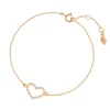 Armkette Heart mit Diamanten, 18 Karat Rosegold-LEAF Outlet
