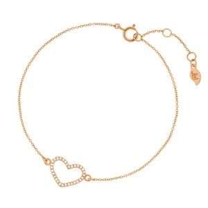 Armkette Heart mit Diamanten, 18 Karat Rosegold-LEAF Outlet