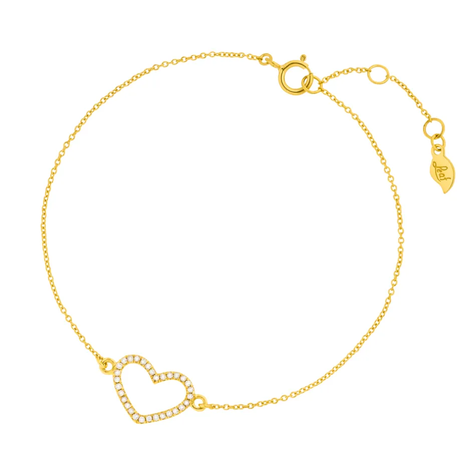armkette_heart_mit_diaman_0.webp Armkette Heart mit Diamanten, 18 Karat Gelbgold-LEAF Discount