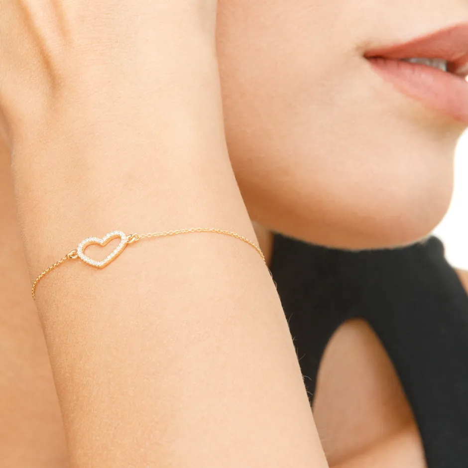 armkette_heart_mit_diaman_2.webp Armkette Heart mit Diamanten, 18 Karat Gelbgold-LEAF Discount