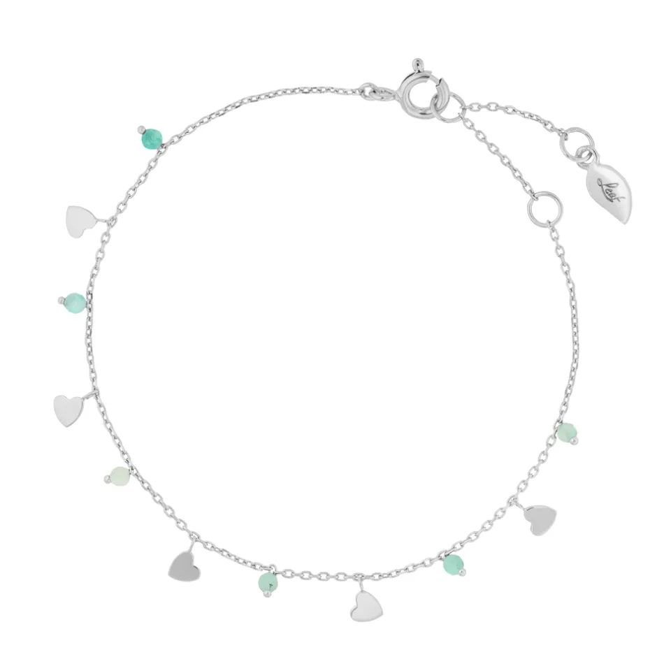 armkette_hearts_amazonit__0.webp Armkette Hearts Amazonit, 925 Sterlingsilber-LEAF Discount