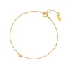 Armkette Herz mit Perle, 18 K Gelbgold vergoldet-LEAF Best