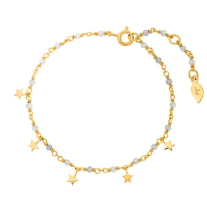 Armkette Labradorit Stars, 18 K Gelbgold vergoldet-LEAF Hot