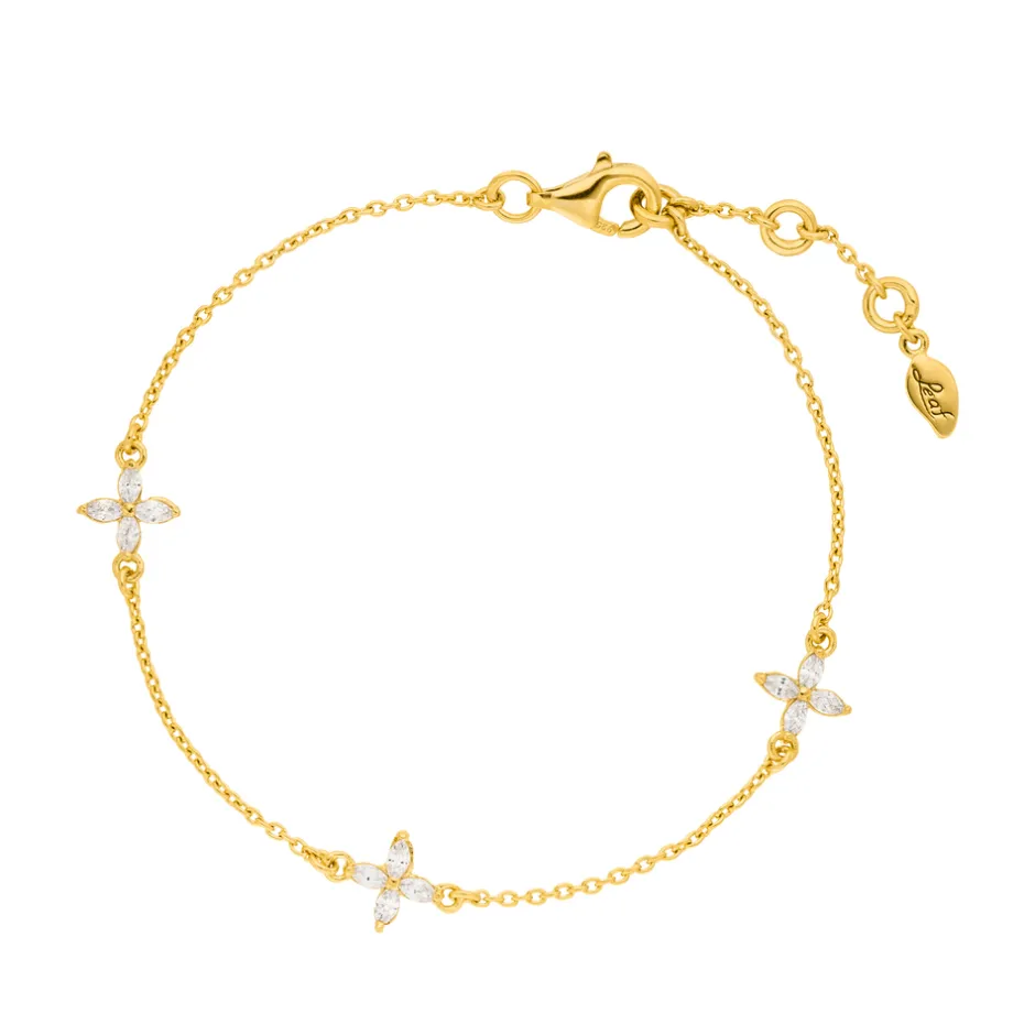 armkette_leaf_flower_char_0.webp Armkette Flower Charms, 18 K Gelbgold vergoldet-LEAF Discount
