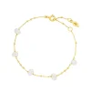 Armkette Perle, 18 K Gelbgold vergoldet-LEAF Sale