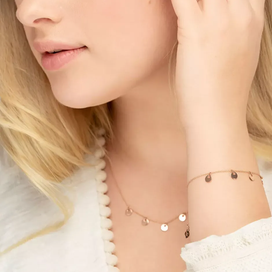 armkette_platelet__karat__3-2.webp Armkette Platelet, 14 Karat Rosegold-LEAF Fashion
