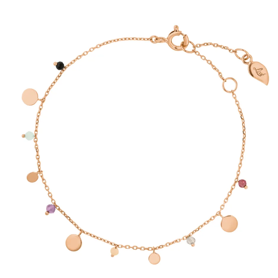 armkette_platelet_mix__k__0-1.webp Armkette Platelet Mix, 18 K Rosegold vergoldet-LEAF Clearance