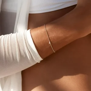 Armkette PURE Ball Chain, Diamant, 14 Karat Weißgold-LEAF Discount