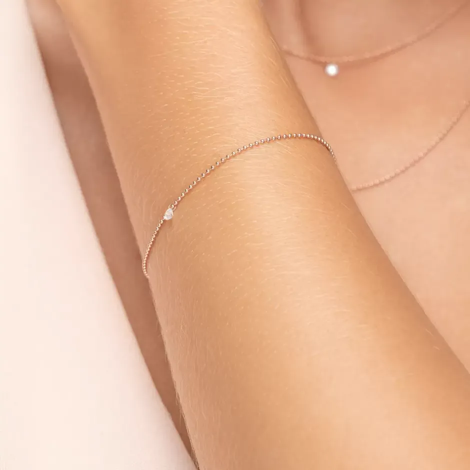 armkette_pure_ball_chain__2-2.webp Armkette PURE Ball Chain, Diamant, 14 Karat Rosegold-LEAF Sale