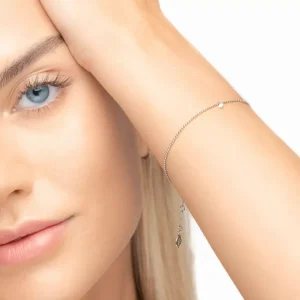 Armkette PURE Ball Chain, Diamant, 14 Karat Weißgold-LEAF Discount