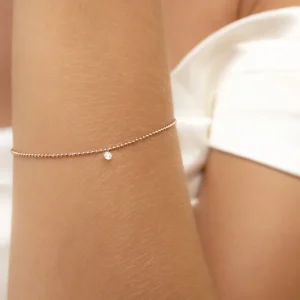 Armkette PURE Ball Chain, Diamant, 14 Karat Gelbgold-LEAF Sale