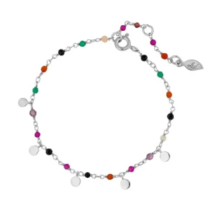 Armkette Rainbow, 925 Sterlingsilber, Multi Gems-LEAF Best