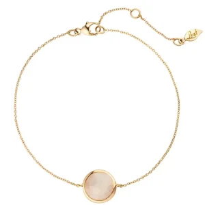 Armkette Rosenquarz, 14 Karat Rosegold-LEAF Hot