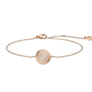 Armkette Rosenquarz, 14 Karat Rosegold-LEAF Hot
