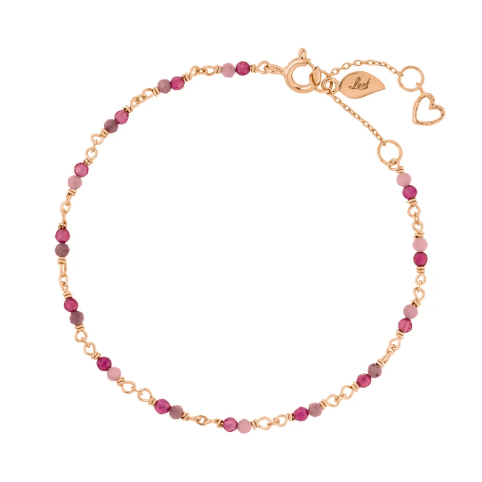 armkette_rubin__k_rosegol_0.webp Armkette Rubin, 18 K Rosegold vergoldet-LEAF Discount