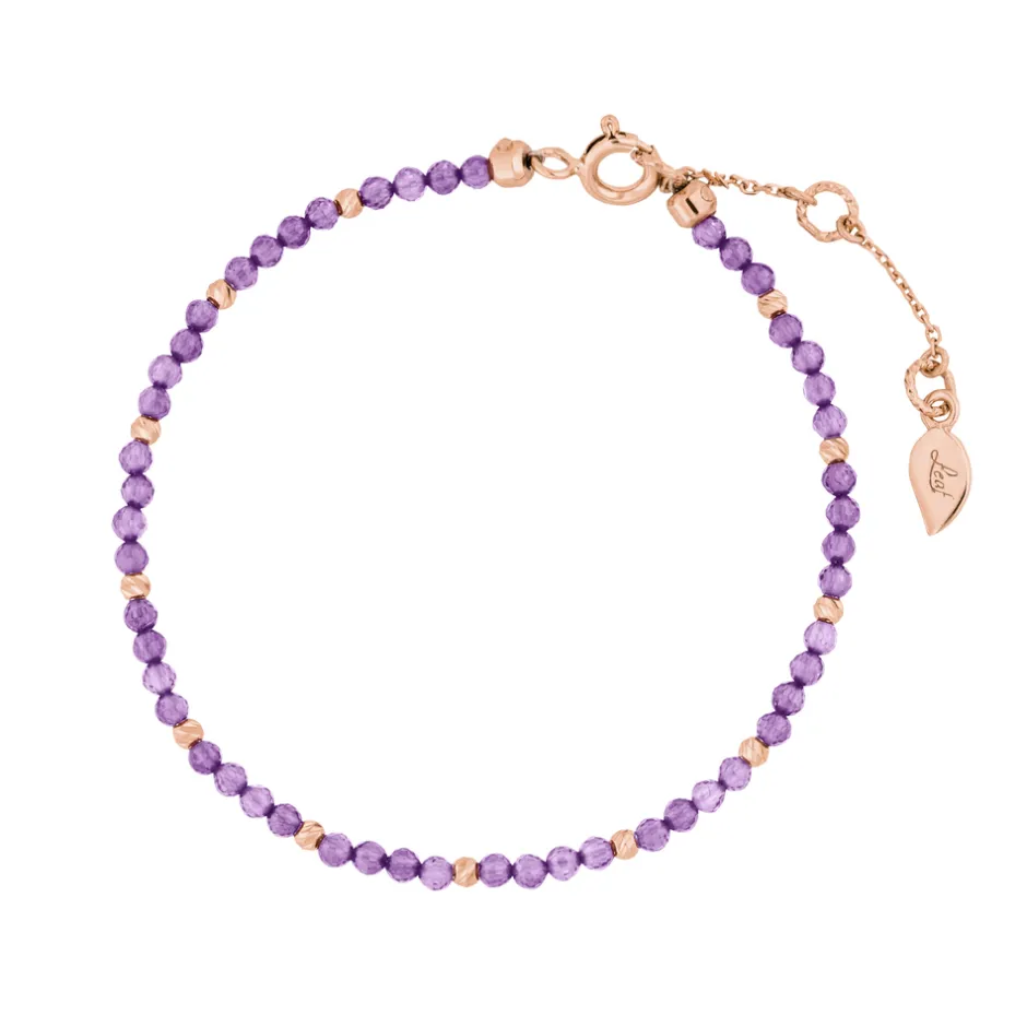 armkette_serenity_amethys_0-2.webp Armkette Serenity, Amethyst, 18 K Rosegold vergoldet-LEAF Sale