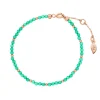 Armkette Serenity, Grüner Achat, 18 K Rosegold vergoldet-LEAF Online