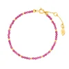 Armkette Serenity, Rubin, 18 K Gelbgold vergoldet-LEAF Fashion