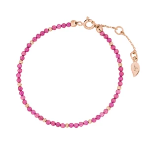 Armkette Serenity, Rubin, 18 K Rosegold vergoldet-LEAF Best